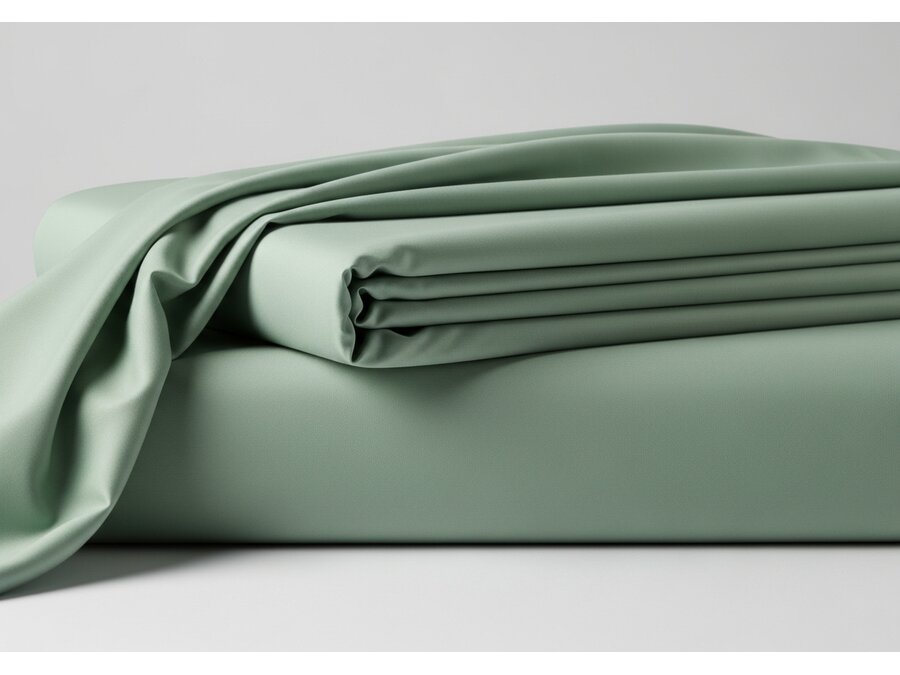 Cozy Earth bamboo viscose sheet set, folded and draped